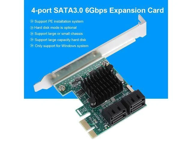 Alt view image 10 of 10 - Sata Card Pcie Sata Expansion Card Sata 3.0 Expansion Card 4 Port Pcie to Sata 3.0 Expansion Controller Card Adapter 6G