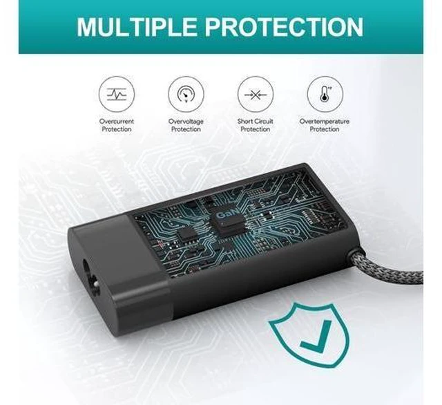 Alt view image 11 of 14 - New 65W USB C Slim Compatible with HP Laptop Charger Spectre x360 Envy Chromebook Elitebook x360 Pavilion Elite x2 Regular Compatible with HP Chromebook and Elitebook Charger.