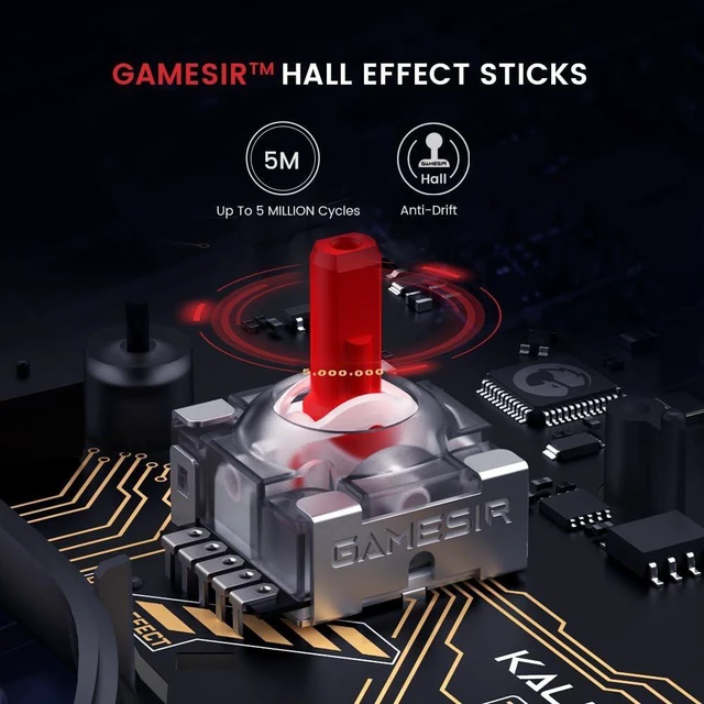 Alt view image 9 of 14 - Kaleid Wired Controller for Xbox Series X|S, Xbox One,Windows 10/11 & Steam, Plug and Play Gaming Gamepad, Transparent Video Game Controller with Hall Effect Joysticks/Hall Trigger