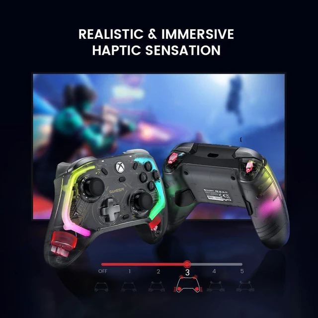 Alt view image 12 of 14 - Kaleid Wired Controller for Xbox Series X|S, Xbox One,Windows 10/11 & Steam, Plug and Play Gaming Gamepad, Transparent Video Game Controller with Hall Effect Joysticks/Hall Trigger