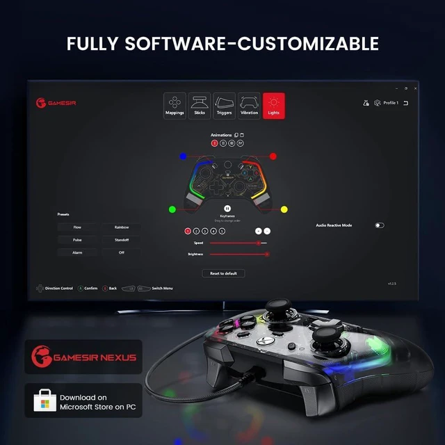 Alt view image 14 of 14 - Kaleid Wired Controller for Xbox Series X|S, Xbox One,Windows 10/11 & Steam, Plug and Play Gaming Gamepad, Transparent Video Game Controller with Hall Effect Joysticks/Hall Trigger