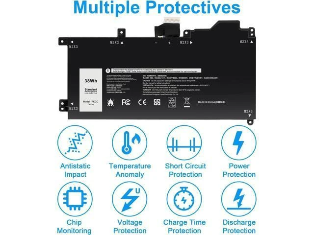 Alt view image 11 of 14 - Futurebatt 1FKCC Laptop Battery Compatible with Dell Latitude 7200 7210 2-in-1 Series T04J T04J001 T04J002 T5H6P 09NTKM 9NTKM 0D9J00 D9J00 0KWWW4 KWWW4