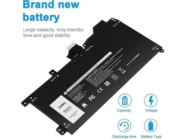 Alt view image 12 of 14 - Futurebatt 1FKCC Laptop Battery Compatible with Dell Latitude 7200 7210 2-in-1 Series T04J T04J001 T04J002 T5H6P 09NTKM 9NTKM 0D9J00 D9J00 0KWWW4 KWWW4