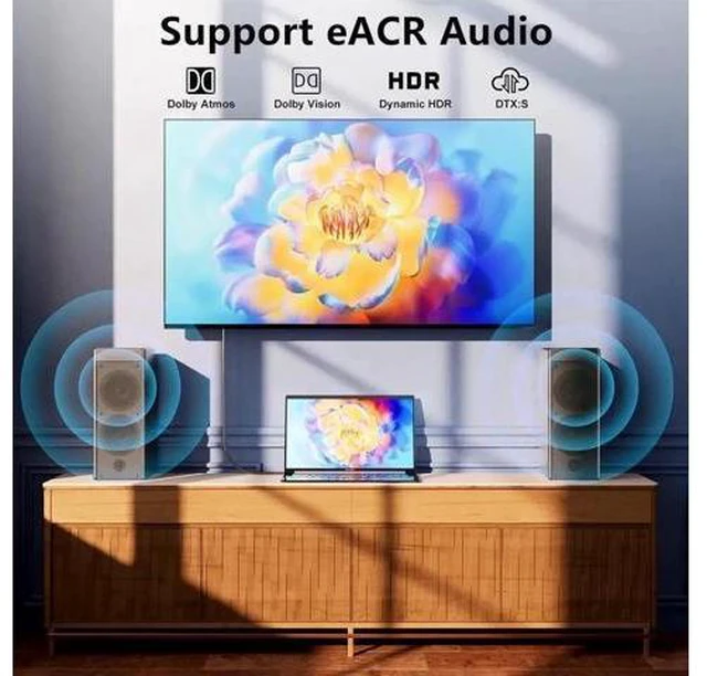 Alt view image 11 of 14 - 8K HDMI 2.1 Fiber Optic Cable 8K 60Hz 4K 120Hz Ultra High Speed 48Gbps HDR eARC HDCP Optical Fiber HDMI Cables For HDTV Laptop Projector TV Box PS - 5M/16ft