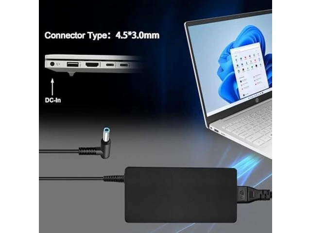 Alt view image 12 of 12 - 120W 6.15A Charger 710415-001 L41856-001 for HP USB-C Dock G5 5TW10UT 5TW10AA 5TW10AA#ABB 5TW10UT#ABA USB-C/A Universal Dock G2 5TW13AA HP Omen 15-5000 15-5100 15-5200 Laptop Charger