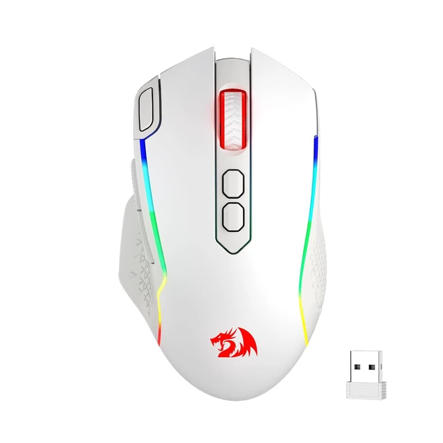 Alt view image 8 of 14 - M810 Pro Wireless Gaming Mouse, 10000 DPI Wired/Wireless Mouse w/Rapid Fire Key, 8 Macro Buttons, 45-Hour Power Capacity and RGB Backlit for PC/Mac/Laptop