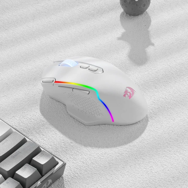 Alt view image 9 of 14 - M810 Pro Wireless Gaming Mouse, 10000 DPI Wired/Wireless Mouse w/Rapid Fire Key, 8 Macro Buttons, 45-Hour Power Capacity and RGB Backlit for PC/Mac/Laptop