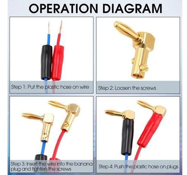 Alt view image 12 of 14 - 36 Pcs Right Angle Banana Plugs 4mm Banana Speaker Plugs Gold Plated Copper 90 Degree Connector Audio Video Connectors Adapters for Speaker Wire Red and Black