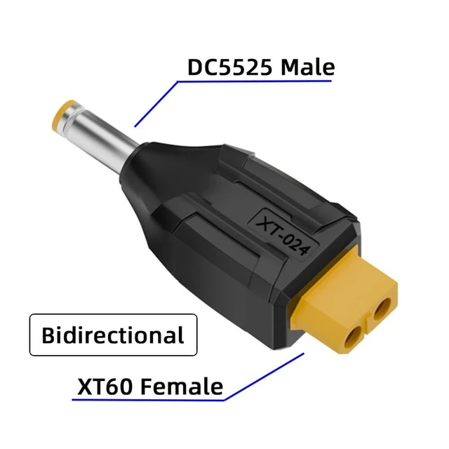 Alt view image 9 of 14 - xiwai XT60 Power Connector Female SC100 Protocol to DC 5.5x2.5mm Male Plug Fast Charging Adapter for RC Lipo Battery Quadcopter Multicopter Aeromodelling