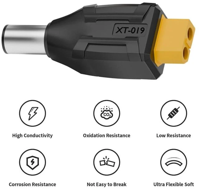 Alt view image 12 of 14 - xiwai XT60 Power Connector Female SC100 Protocol to DC 7.4x5.0mm Male Plug Fast Charging Adapter for RC Lipo Battery Quadcopter Multicopter Aeromodelling