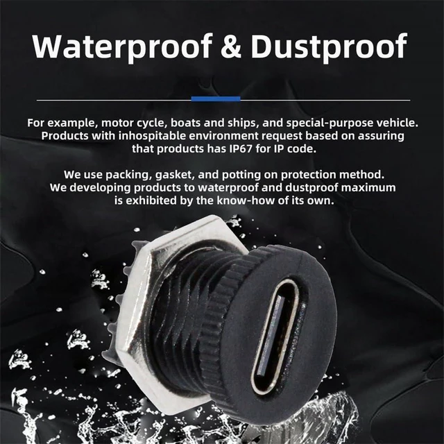 Alt view image 13 of 14 - xiwai 5pcs/Set DIY OEM Type C Female Socket Connector to 6Pin PCBA Pinout Scew Nut Mount Type PD Power DC 5V/20V for Wiring