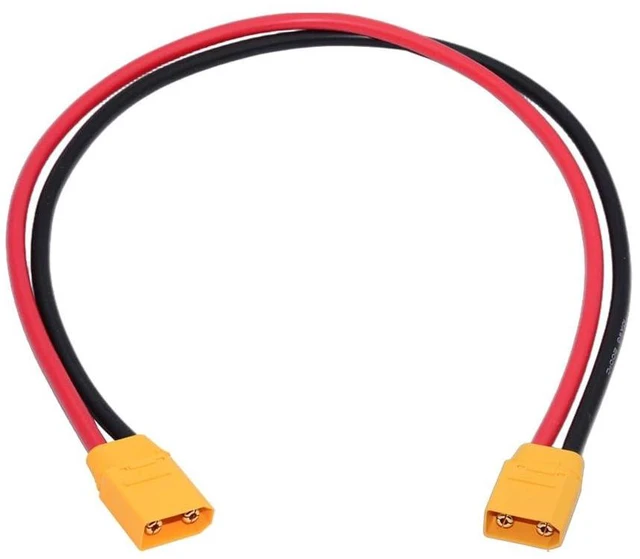 Alt view image 8 of 14 - xiwai XT90 Plug Male to Male 10AWG Extension Cable Charging Connector for RC Battery Portable Power Station Solar Panel 1.6ft