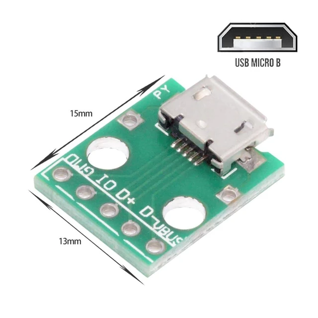 Alt view image 9 of 14 - 5pcs/Set DIY OEM USB2.0 Micro-B Female Receptacle Socket Connector with Flange PCB Mounting Assembly Solder Type 480Mbps