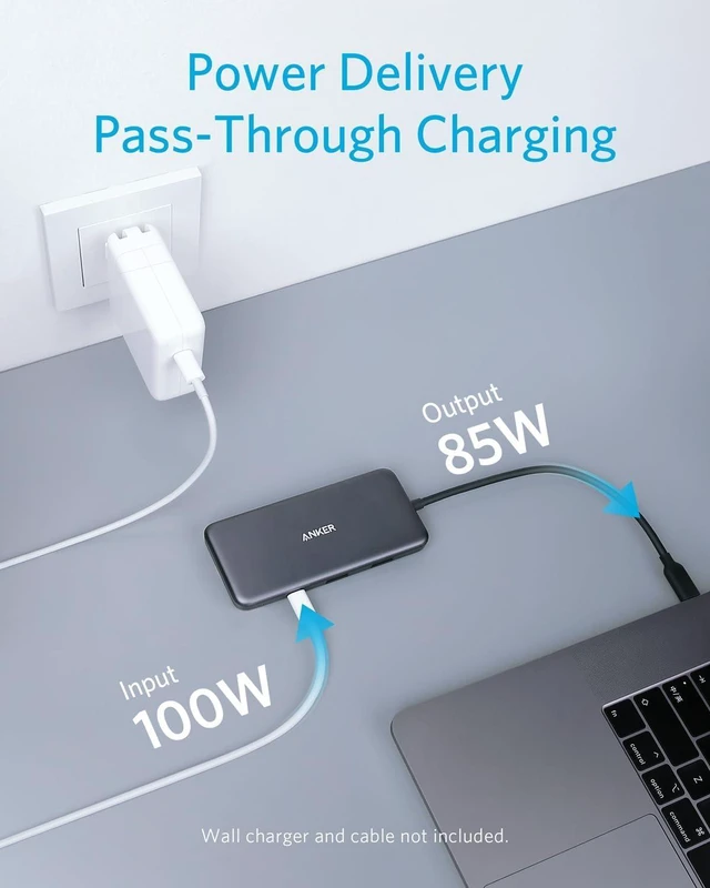 Alt view image 10 of 14 - USB C Hub (7-in-1) with 4K HDMI 85W Power Delivery USB-C and 2 USB-A 5Gbps Data Ports microSD and SD Card Reader for MacBook Air MacBook Pro XPS and More