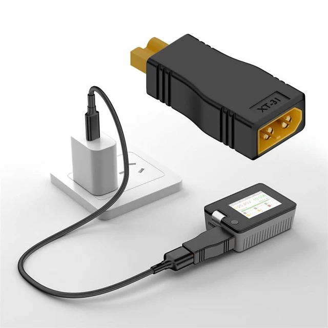 Alt view image 10 of 14 - xiwai XT60 Connector Female to XT30 Plug Female SC100 Protocol Power Adapter for RC Lipo Battery Quadcopter Multicopter Aeromodelling