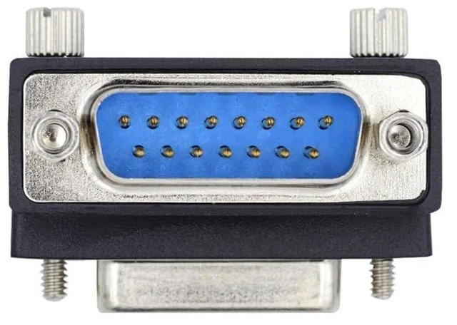 Alt view image 14 of 14 - xiwai DB15 Serial Adapters D-SUB 15-pin RS232 D-subminiature Adapter Male to Female with Screw Nuts DB Connector Down 90 Degree Angled