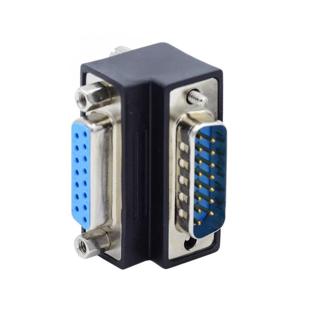 Alt view image 13 of 14 - xiwai Up 90 Degree Angled DSUB D-subminiature 15pin Male to Female Extension Adapter DB Connector
