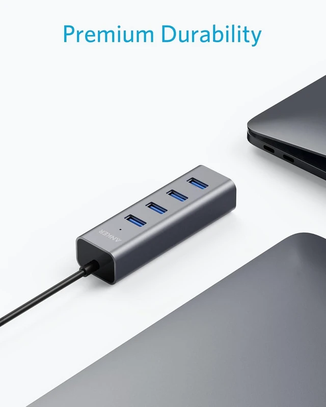 Alt view image 12 of 14 - USB C Hub 4 USB 3.0 Ports Aluminum USB-C toUSBAdapter Compatible with MacBook Pro 2018/2017 ChromeBook XPS Galaxy S9/S8 and More Devices