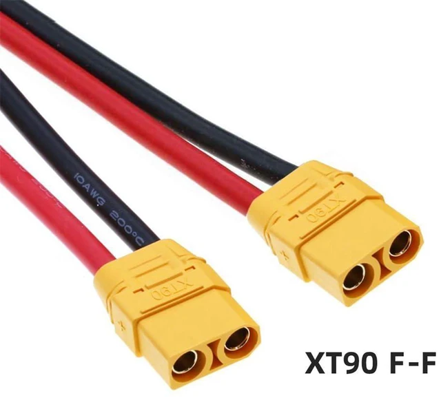Alt view image 9 of 14 - Female to Female 10AWG Extension Cable Connector for RC Battery Portable Power Station Solar Panel