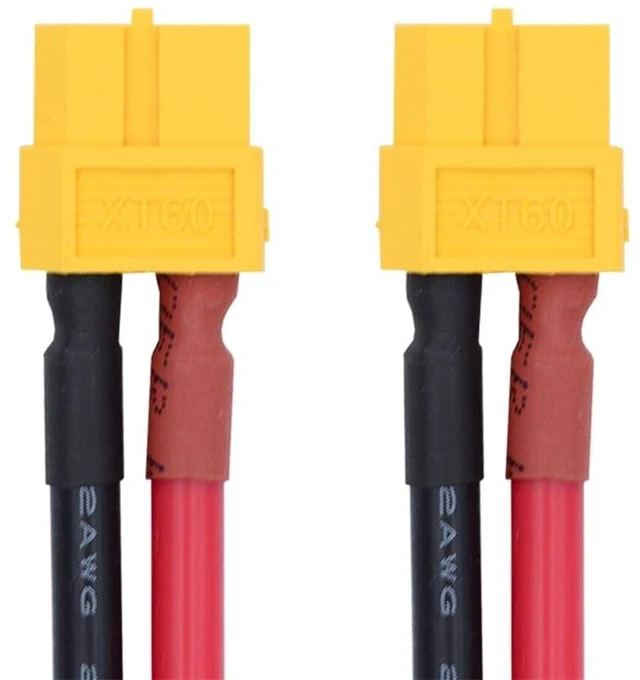 Alt view image 9 of 14 - xiwai 12AWG XT60 Extension Cable Female to Female Connector for RC Battery Power Station with Solar Panel(1.6FT)