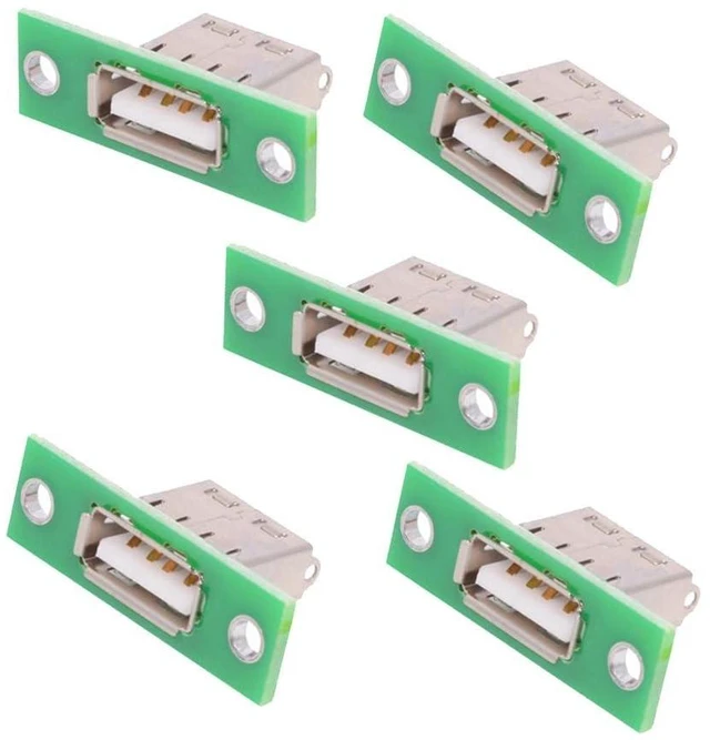 Alt view image 8 of 14 - xiwai 5pcs USB Type-A Female DIY OEM Socket Connector with Panel Mount | xiwai 5pcs USB Type-A Female DIY OEM Socket Connector with Panel Mount