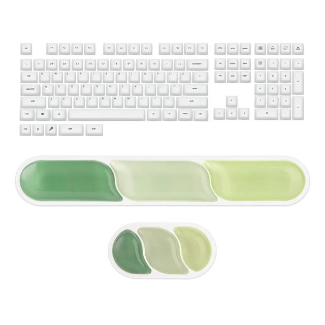 Alt view image 8 of 14 - AegisSil Keycap Set+CloudGel Wrist Rest for Keyboard and Mouse