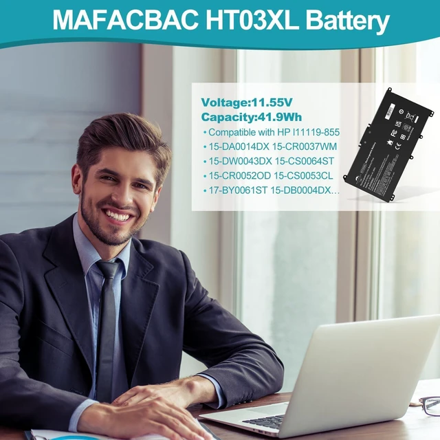 Alt view image 11 of 14 - HT03XL Battery for HP L11119-855: HTO3XL Laptop Battery Replacement for HP Pavilion 15 15-DA0002DX 15-CS3073CL 15-DY1023DX 14M-DH1003DX 14-DF0023CL