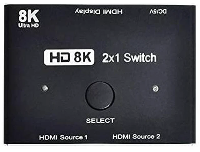 Alt view image 9 of 14 - 8K@60hz HDMI-Compatible 2.1 Switch 2-IN-1-OUT Hub Support HDCP SST Extended 4K@60hz