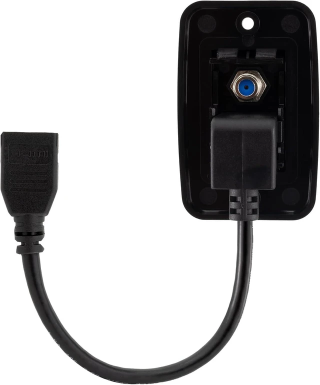 Alt view image 14 of 14 - RV Cable TV Hookup Extender Coaxial Cable Connector and HDMI Wall Plate Pass Through | Does Not Convert Coax to HDMI