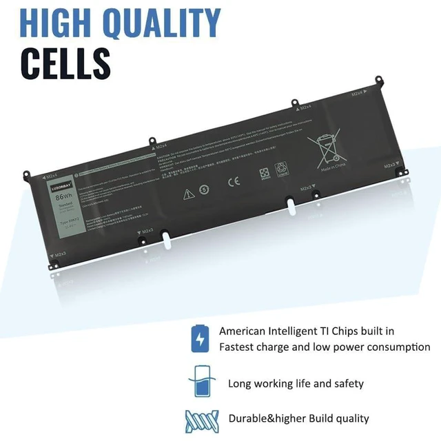 Alt view image 7 of 10 - LUSONBAY 7FMXV Laptop Battery for Dell Latitude 13 5320 7320 14 7420 15 7520 P134G001 P135G001 P138G001 FMXV 0TN2GY TN2GY 4M1JN 1PP63 HDGJ8 MHR4G (69KF2)
