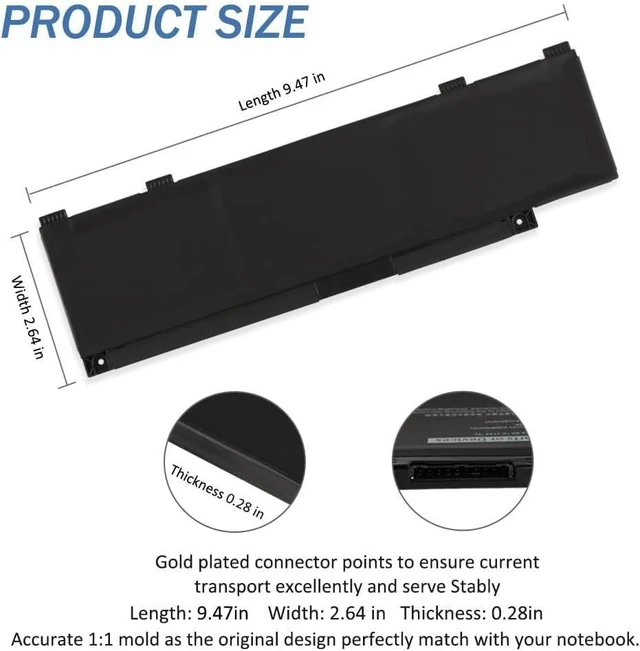 Alt view image 9 of 12 - 266J9 Laptop Battery Replacement for Dell G3 15 3500 3590 3790 G5 15 5500 SE 5505 P89F Inspiron 5490 INS 15PR-1545W 1548BR 1645W 1742BR 1742W Series New Battery 11.4V/51Wh