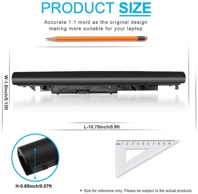 Alt view image 7 of 10 - JC04 JC03 919700-850 919701-850 919681-421 HSTNN-LB7V HSTNN-LB7W HSTNN-DB8E Battery for HP 15-bs0xx 17-bs0xx 15-bs1xx 15-bs015dx 15-bs013dx 15-bs192od 17-bs011dx 15-bs 17-bs 15-bw 17z-ak000 Series