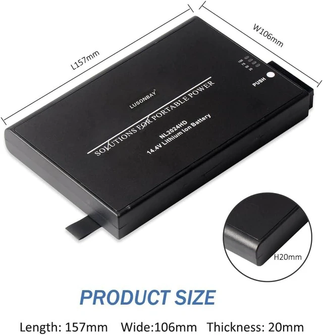 Alt view image 8 of 10 - NL2024HD 14.4V 6600mAh Lithium lon Battery for Inspired Energy NL2024 NL202X NL2024ED22 95WH
