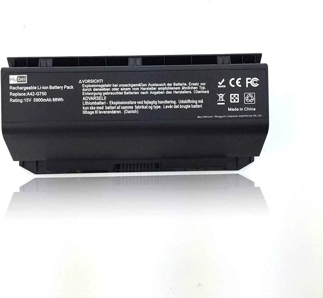 Alt view image 3 of 4 - A42-G750 Laptop Battery Replacement for ASUS ROG G750JH-DB71 T4106H G750JHA G750JM-DS71 G750JS-RS71 DS71 TS71 T4064H T4069H G750JW-DB71 G750JW-NH71 G750JX-DB71 G750JX-RB71 TB71 G750JZ-XS72(15V 88wh)