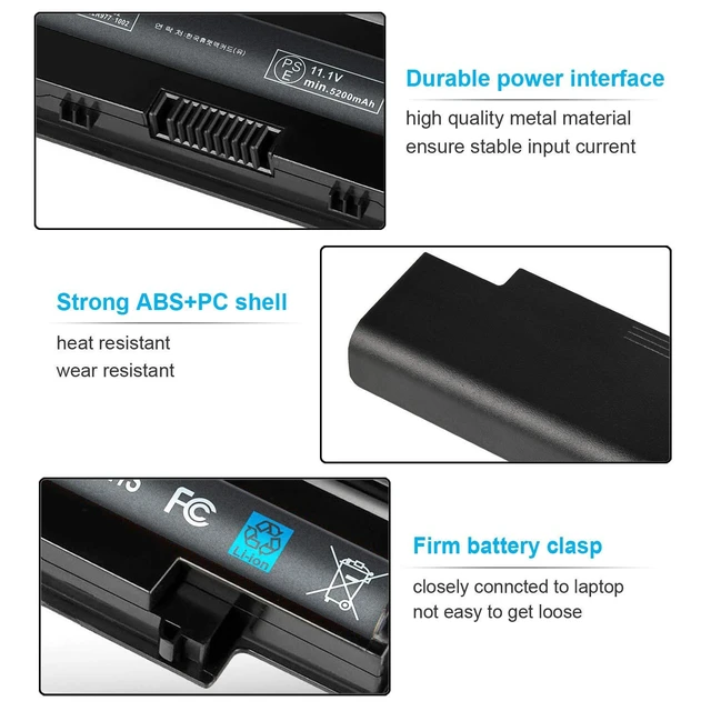 Alt view image 8 of 10 - New 11.1V 48Wh J1KND Battery Compatible with Dell Inspiron 15R N5010 N5110 N5030 N5040 N5050 14R N4010 N4110 N4050 13R N3010 N3110 17R N7010 N7110 M5110 M4110 M501 M503 TKV2V 4T7JN W7H3N 04YRJH 06P6PN