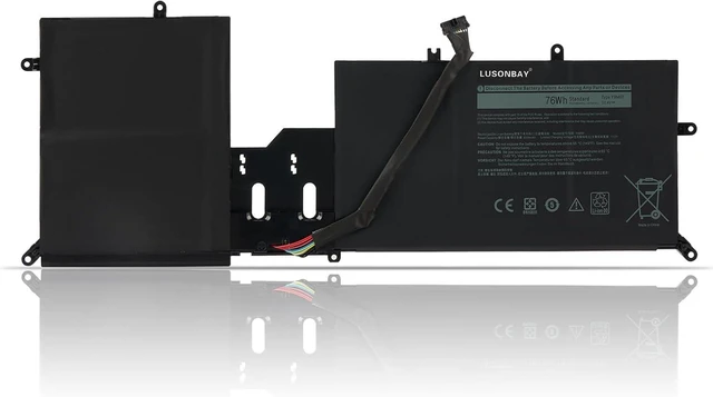 Alt view image 6 of 10 - Y9M6F Laptop Battery for Dell Alienware M15 R2 P87F Alienware M17 R2 P41E Series Replacement Battery for 0Y9M6F 8K84V 08K84V 11.4V/76WH