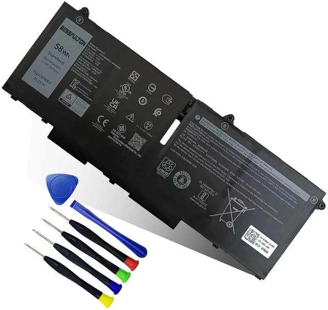 Alt view image 6 of 10 - bossfulton 58Wh 4-Cell 07KRV Battery Replacement for Dell Latitude 5430 5530 Precision 3570 P104F P104F005 P137G P137G004 Series Laptop O7KRV H4PVC 3625mAh