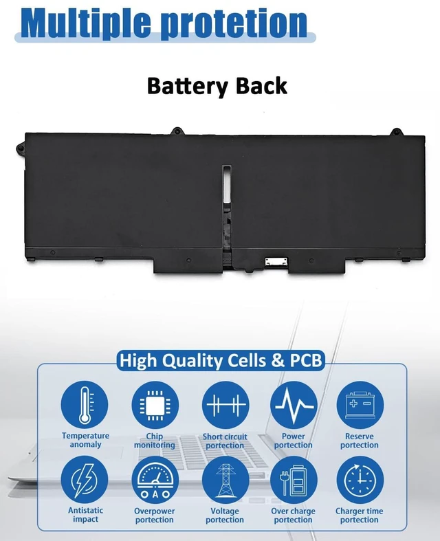 Alt view image 10 of 10 - bossfulton 58Wh 4-Cell 07KRV Battery Replacement for Dell Latitude 5430 5530 Precision 3570 P104F P104F005 P137G P137G004 Series Laptop O7KRV H4PVC 3625mAh