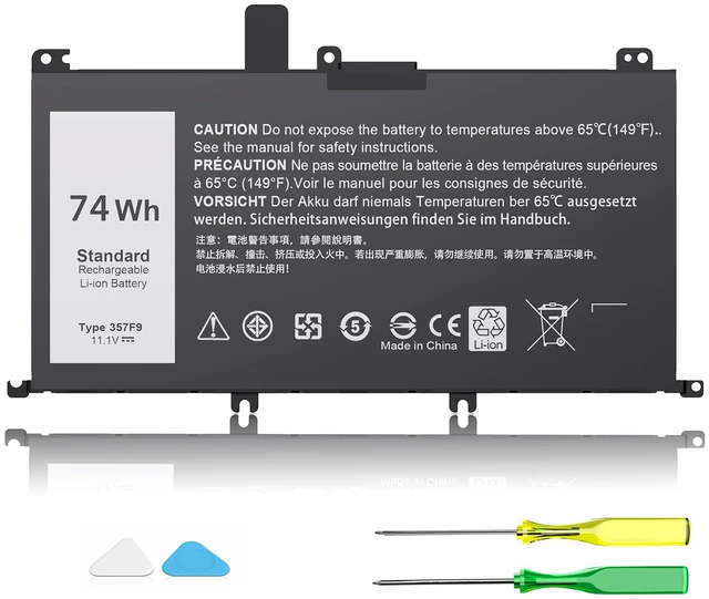 Alt view image 6 of 10 - VNYUNQWE 74WH 357F9 Laptop Battery for Dell Inspiron 15 7000 Gaming 15 7559 i7559 7557 i7557 5577 7567 5576 7566 INS15PD Series P65F P65F001 P57F P57F003 71JF4 071JF4 0GFJ6 0357F9