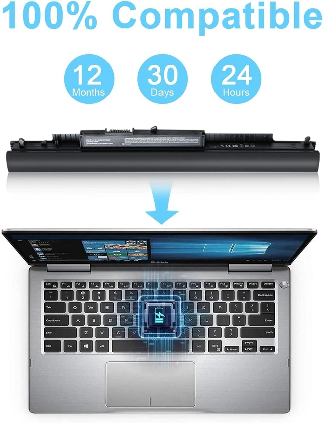 Alt view image 9 of 10 - New Replacement 807956-001 HS03 HS04 Laptop Battery for Hp 14 15 Notebook PC series 15-ay009dx 15-ba009dx 15-af131dx fits Spare 807957-001 Model HSTNN-LB6U HSTNN-LB6V Part Number TPN-C125 TPN-C126
