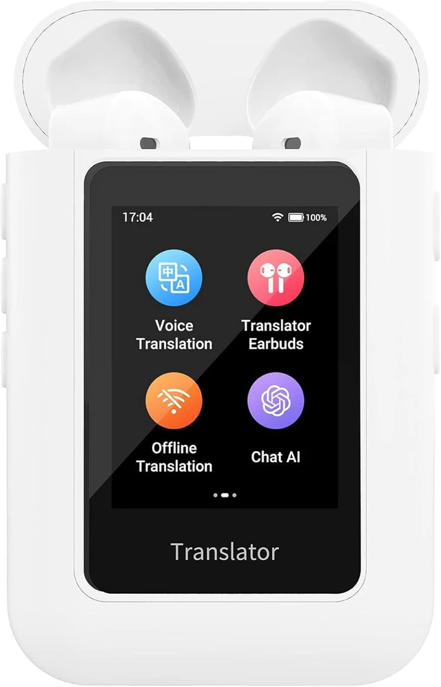 Alt view image 8 of 14 - XUPURTLK Language Translator Device, Translation Earbuds Real Time with 144 Languages, Translator Device with AI Translator Earbuds Support ChatGPT/Recording, Portable Language Translator No Need APP