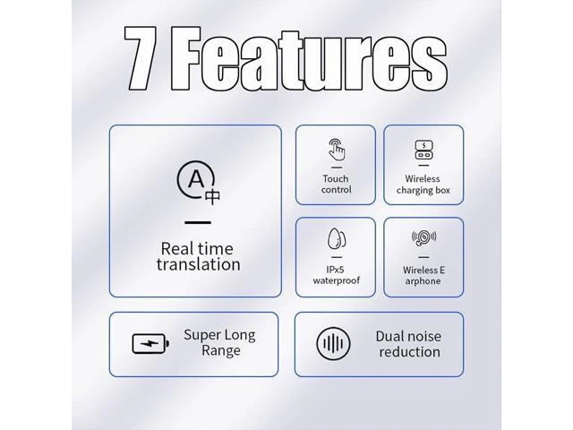 Alt view image 12 of 14 - Talkbuds, Talkbuds Translator, Talk Buds Translator, 2025 New Ai Translation Earbuds Real Time Translation Device, Supports 144 Languages Translation, for Business Learning Travel (Black*2)
