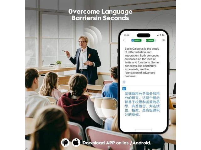Alt view image 8 of 8 - Language Translation Earbuds, 3-in-1 Translator Earbuds & 144 Languages & Accents, Translator Device Translation Earbuds Real Time fit iOS & Android for Travel Business &Learning,M74-Milk White