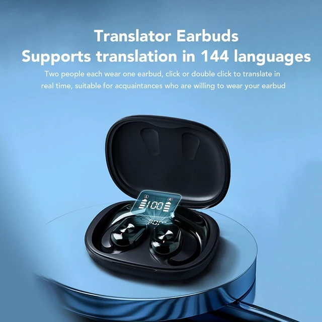 Alt view image 9 of 14 - Language Translator Earbuds, 144 Languages Real Time Translation Earphones, 3 in 1 Translator Earbuds 144 Languages Accents, Translation Device Translation Earbuds in Real Time