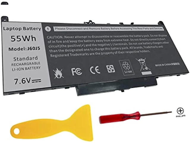 Alt view image 9 of 14 - Battery For Dell Latitude E7470 E7270 7470 7270 7.6V 55Wh Battery Type Mc34y 242Wd 1W2y2 J60j5