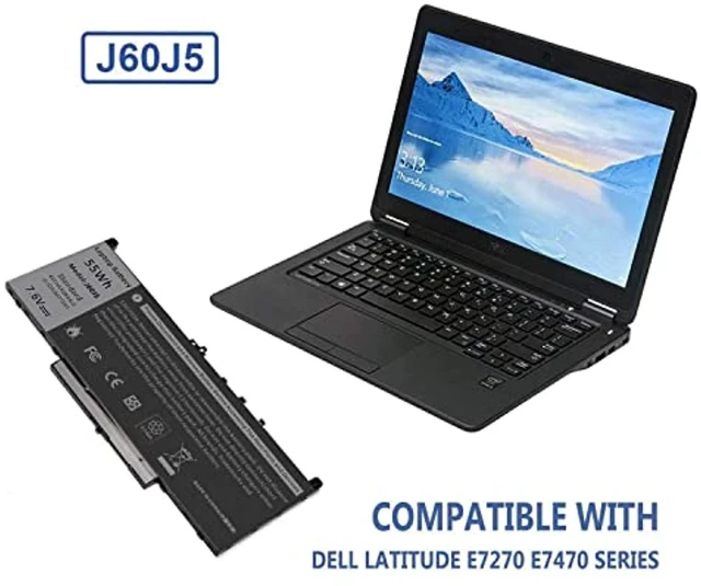 Alt view image 12 of 14 - Battery For Dell Latitude E7470 E7270 7470 7270 7.6V 55Wh Battery Type Mc34y 242Wd 1W2y2 J60j5
