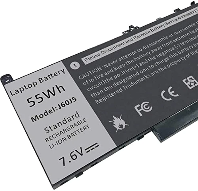 Alt view image 13 of 14 - Battery For Dell Latitude E7470 E7270 7470 7270 7.6V 55Wh Battery Type Mc34y 242Wd 1W2y2 J60j5