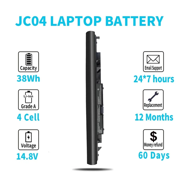 Alt view image 13 of 14 - JC04 JC03 919700-850 919701-850 919681-421 HSTNN-LB7V HSTNN-LB7W HSTNN-DB8E Battery for HP 15-bs0xx 17-bs0xx 15-bs1xx 15-bs015dx 15-bs013dx 15-bs192od 17-bs011dx 15-bs 17-bs 15-bw 17z-ak000 Series