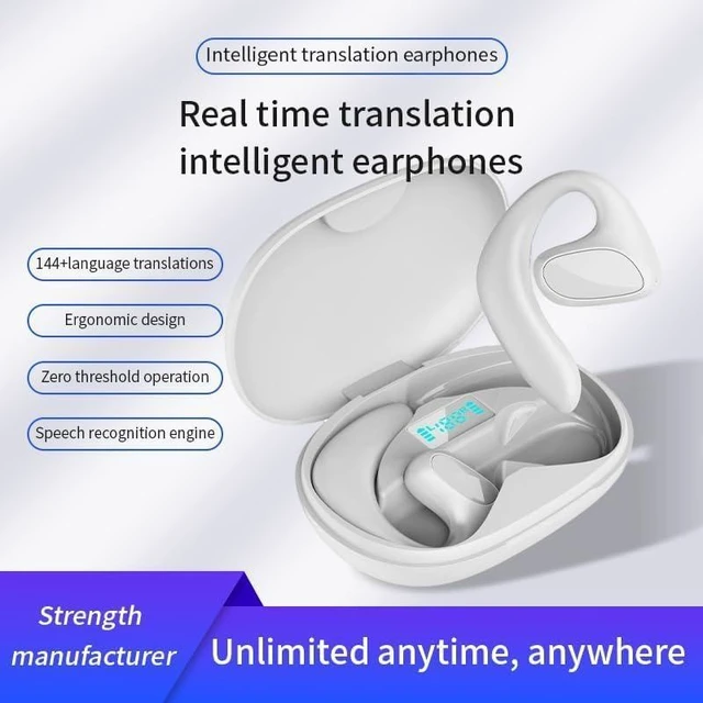 Alt view image 12 of 14 - Flegobey Translator Earbuds, Fleglobey Translation Earbuds, Openair Max Ai Headphones Translator, 3 in 1 Language Flegobey Translation Ear Buds Real Time Translation Device (Black)