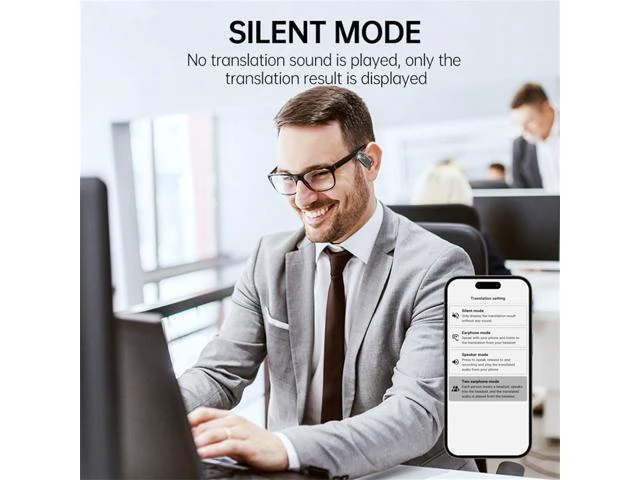 Alt view image 10 of 14 - Peachloft Translator, Peachloft Earbuds, Multi Language Translator Earbuds, Ear Buds That Translate Languages, Two Way Translator Ear Buds Device in Real Time for iOS & Android (Black)